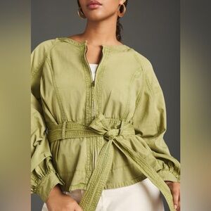 ANTHROPOLOGIE | Belted utility jacket | size small